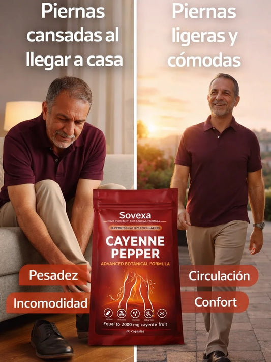 Sovexa Cayenne Pepper Suplemento Botánico para Circulación Saludable 60 Cápsulas